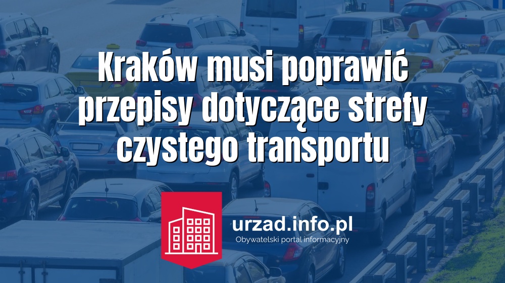Kraków musi poprawić przepisy dotyczące strefy czystego transportu
